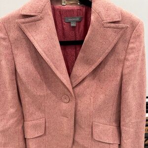 Ann Taylor wool herringbone blazer